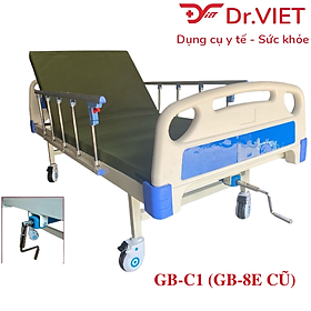 Mua Giường y tế 1 tay quay LUCASS GB-C1 (GB-8E) Chính hãng- Hỗ trợ nâng đầu hạ đầu  giao hàng toàn quốc Sản xuất trên công nghệ dây chuyền hiện đại của Mỹ