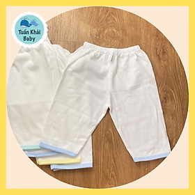 Hình ảnh COMBO 5 Quần sơ sinh cotton J- TOMTOM BABY | QUẦN DÀI TRẮNG | Size 1 - 4 cho bé sơ sinh - 11kg| Chất vải thun cotton 100% xịn, đẹp, mềm, họa tiết xinh | Hàng Việt Nam | Quần áo trẻ em | Áo sơ sinh | Quần áo sơ sinh