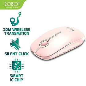 Mua Chuột Không Dây ROBOT M330 Màu Pastel 2.4Ghz Tĩnh Âm Cho PC/Laptop - Tặng Kèm Pin - Hàng Chính Hãng