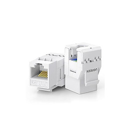 Ugreen UG30898NW185TK 180 độ Màu Trắng Đầu nối mạng RJ45 Cat5e UTP - HÀNG CHÍNH HÃNG