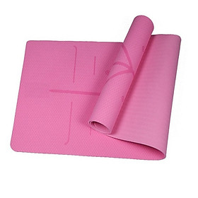 Thảm tập yoga định tuyến TPE 8mm 1lớp Zeno - Tặng dây đeo thảm yoga