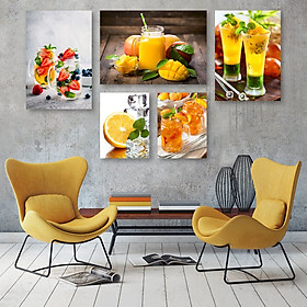 Mua TRANH CANVAS - TRANH TRANG TRÍ QUÁN - TRANH TREO TƯỜNG SINH TỐ - NƯỚC ÉP TRÁI CÂY(TẶNG KÈM ĐINH 3 CHÂN)