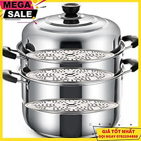 Mua Nồi Hấp Kiêm Nồi Luộc Gà Inox 3 Tầng - Sz 28Cm - Giao Hàng Toàn Quốc