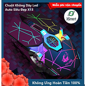 Chuột Không Dây Gaming Led Siêu Đẹp XSmart Free Wolf X13 Premium Pin Sạc Dùng Siêu Trâu Cho Máy Tính, Laptop, Tivi - Hàng Chính Hãng