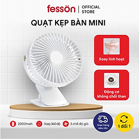 Mua Quạt Kẹp Bàn Mini Cao Cấp  Xoay 360 độ  Thích hợp cho dân Văn Phòng  Kẹp chắc chắn – Siêu Mát - Hàng chính hãng