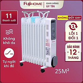 Mua Máy sưởi dầu Nhật Bản Nhập Khẩu không khô da Fujihome 11 thanh  máy lò sưởi ấm điện phòng không đốt oxy tự ngắt không gốm mini heaters - Hàng Chính Hãng