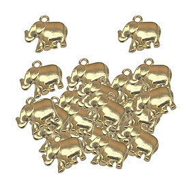 50Pcs Elephant Charms DIY Jewelry Making Supplies Dangle Alloy Pendants