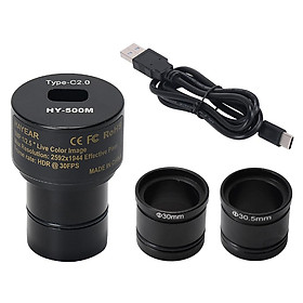 5MP CMOS USB2.0 Microscope Camera Digital Electronic Eyepiece Free Driver Microscope High Speed Industrial Camera Compatible with Wins 2000 XP WIN7