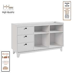 [Happy Home Furniture] KINA , Tủ đựng đồ 7 ngăn , 124cm x 40cm x 72cm ( DxRxC), THK_075