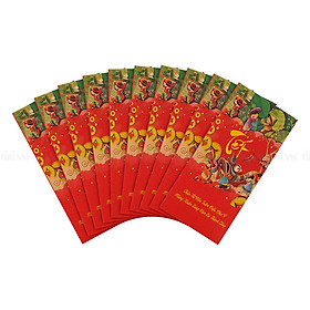 Xấp Bao Lì Xì Huỳnh Gia Phát -Tết Việt (10 Cái/ Xấp)