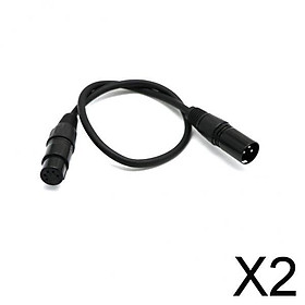 2x5-Pin Female to 3-Pin Male XLR Turnaround DMX Adapter Cable