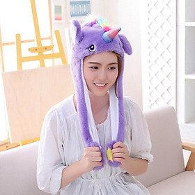 Funny Plush Cap Hat Move Ears Horse Animal Hat Photo Props Accessories