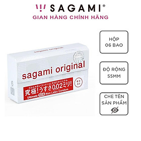 Hình ảnh Bao cao su Sagami 002 - Siêu mỏng - Non Latex - Hộp 6 chiếc