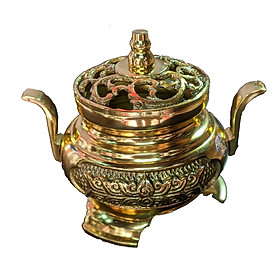 Mua Lư xông trầm bằng đồng PT0218(10cm x 9cm x 10cm)