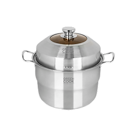 Mua Set pot xửng steamer stainless steel multi-functional 26 cm green Cook GCST01-26ih capacity 5L useable on latest all kinds of kitchen