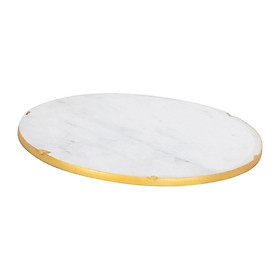 Marble Vanity Tray Circular Marble Decorative Tray for Wedding Party