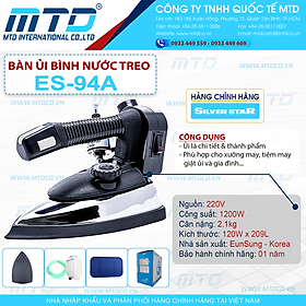 Mua Bàn ủi hơi nước bình treo công nghiệp ES-94A Silver Star + Mặt nạ chống bóng vải - Hàng Chính Hãng