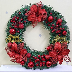 Mua Vòng Hoa Trang Trí Noel D33 Size 40cm Vòng Nguyệt Quế Giáng Sinh