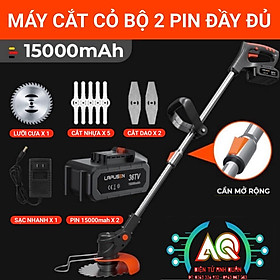 Máy cắt cỏ, tỉa cành cầm tay pin khủng 15000mah, động cơ mạnh 1800w