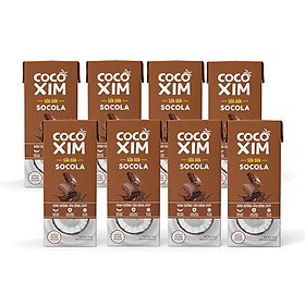 Combo 8 Hộp Sữa Dừa Socola - Sự kết hợp độc đáo giữa 100% từ Dừa Nguyên chất & Socola thượng hạng CB8.SD.SCL180TI COCOXIM