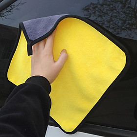 Khăn lau xe ô tô chuyên dụng microfiber, khăn lau xe oto, xe máy đa năng 2 lớp siêu thấm siêu mềm