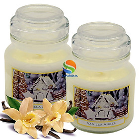 Combo 2 hũ nến thơm tinh dầu Bartek Vanilla Angel 130g - hương bánh vani, nến trang trí, thơm phòng, thư giãn, Hỗ trợ khử mùi