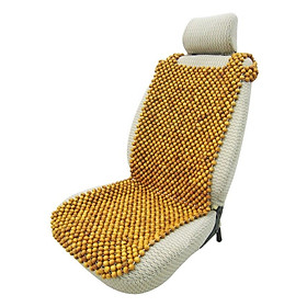 Đệm lót ghế ô tô cao cấp hạt gỗ pơ mu – đặc ruột 1,5cm - vàng nâu