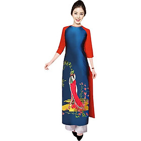 Set Áo Dài Truyền Thống Hình Cô Tiên Kèm Quần - Áo Hạnh Phúc