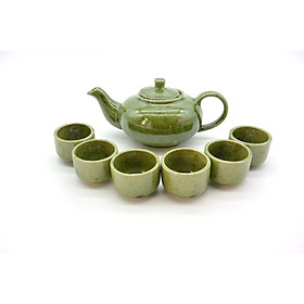 Bộ Bình Trà Gốm Sứ Cao Cấp 6 Ly Minh Tiến