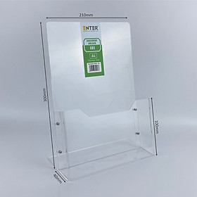 Khay đựng giấy, Hộc đựng tờ rơi, Kệ mica nhiều giấy 1 ngăn Enter C01 210x300mm A4 đứng 2mm