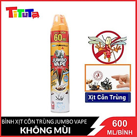 Bình Xịt Côn Trùng Jumbo Vape Odour Less 100843150 (600ml) - 8934732201973 - Giao Ngẫu Nhiên