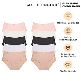 Combo 10 Quần Lót Nữ Lưng Cao Modal Phối Ren Miley Lingerie FDS_25 - Giao màu ngẫu nhiên - S