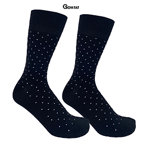 Tất vớ nam công sở cổ cao đi giày tây GOMTAT họa tiết chấm bi, chất liệu cotton cao cấp thoáng khí - GOM-CHAMBI-1DOI