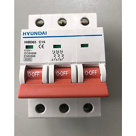 Mua Attomat Hyundai MCB 3P 15A Dòng cắt 6kA