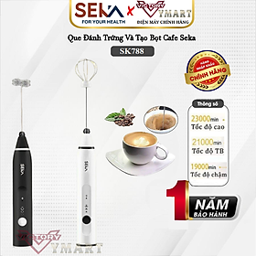 Hình ảnh Máy Đánh Trứng Seka SK788, Que Tạo Bọt Cafe Mini Cầm Tay Không Dây 3 Cấp Độ - Hàng Chính Hãng