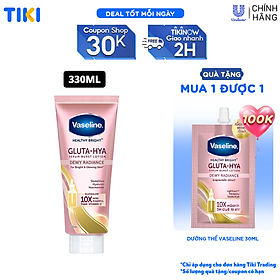 Sữa dưỡng thể Vaseline Gluta-Hya Dưỡng Da Sáng Mịn Sau 7 Ngày Dưỡng sáng chuyên sâu 330 ML