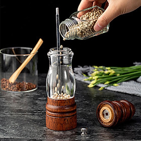 Wood Salt and Pepper Grinder Set Manual Pepper Shaker Sea Salt Sesame Spice