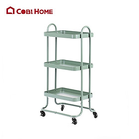 Kệ đựng đồ đa năng nhỏ 3 tầng có bánh xe - cobi home