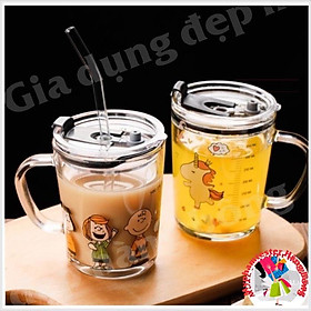 Cốc thuỷ tinh có vạch chia ml và ống hút