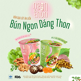 Combo 2 ly bún gạo lứt ăn liền NGON & THON vị rau củ hạt ngũ cốc và tảo