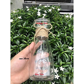 Mua Lọ hoa thủy tinh trang trí dây thừng  bình hoa thuỷ tinh cắm hoa phong cách Bắc Âu vintage cao 20cm