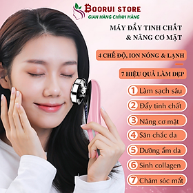 Máy điện di đẩy tinh chất ion âm dương dưỡng trắng da Boorui M80B, máy massage điện di chăm sóc da mặt chuyên nghiệp giúp làm sạch sâu và trẻ hóa làn da - Hàng loại 1