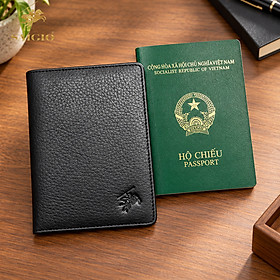 Ví Hộ Chiếu Passport Da Bò GENTLE Mềm Mại - Bền Bỉ, Thiết Kế Hiện Đại - Đa Năng, Đựng Được Nhiều Loại Hộ Chiếu, Nhiều Ngăn Thẻ ATM, Đựng Tiền, Vé Máy Bay, Tiện Dụng Khi Đi Du Lịch, Công Tác - Hàng Chính Hãng SAIGIO - Đen