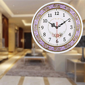 11inch Super Silent Clock Non Ticking Quartz Wall Clock Home Decor Purple