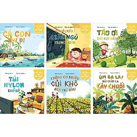  Combo 6 Cuốn: "Hít Hà Mùi Đất Nước": Táo ơi táo rơi đất lành + Cá con bơi đi + Túi nylon khổ sở + Tớ bỏ quên giấc ngủ trong vườn + Úm ba la nảy mầm ra cây chuối + Không có nhiều củi khô đến thế đâu