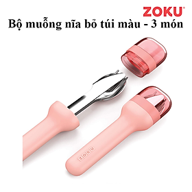Bộ muỗng nĩa bỏ túi màu - 3 món ZOKU - Hàng Chính Hãng