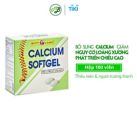 Thực phẩm chức năng bổ xương bổ sung Calcium ( canxi) và Vitamin D3- Calcium softgel – Robinson Pharma Usa - Hộp 100 viên