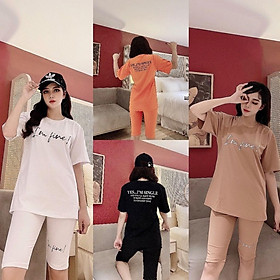 Đồ Bộ Cotton Lửng, Bao Đẹp, Chất Thun Cotton 100%, 3 size L, XL, XXL, 45kg đến 80kg vừa, I'M Fine, P L 9 0