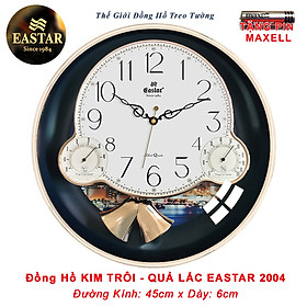 Mua Đồng Hồ Treo Tường QUẢ LẮC - MÁY KIM TRÔI EASTAR Cao Cấp - Décor Trang Trí Nhà – Tặng 2 Pin Maxell – Bảo Hành 2 Năm