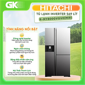 Tủ lạnh Hitachi Inverter 569 lít R-MY800GVGV0(MIR) - Hàng chính hãng (chỉ giao HCM)
